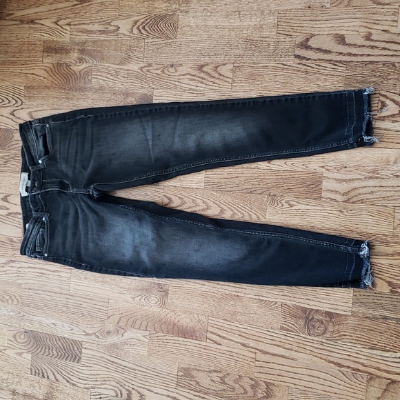 (27) Calvin Klein Ankle Skinny Stretch Frayed Hems Dark Wash Trendy Streetwear - Picture 5 of 12